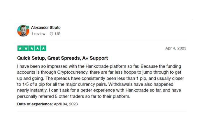 Hankotrade Feedback on Trustpilot.com 3