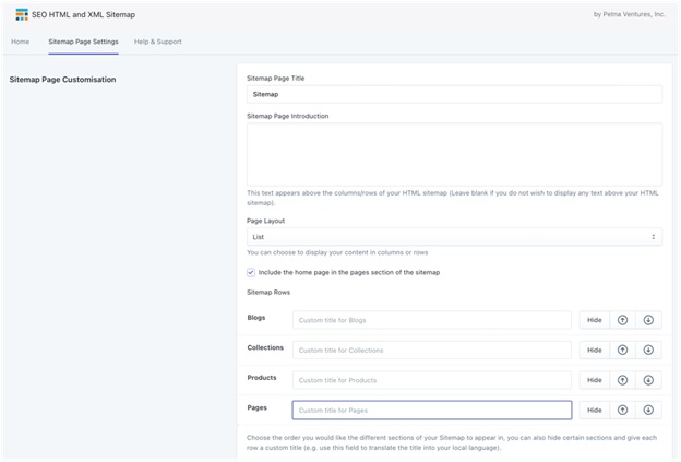 Step 4- In Sitemap Page Customization