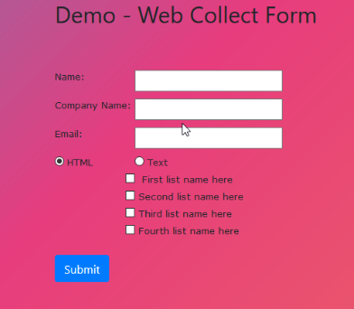 Web collect